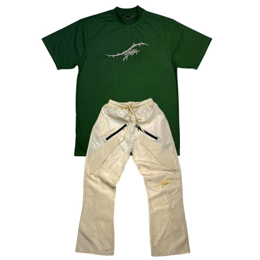 Green Creme set ( free tshirts)