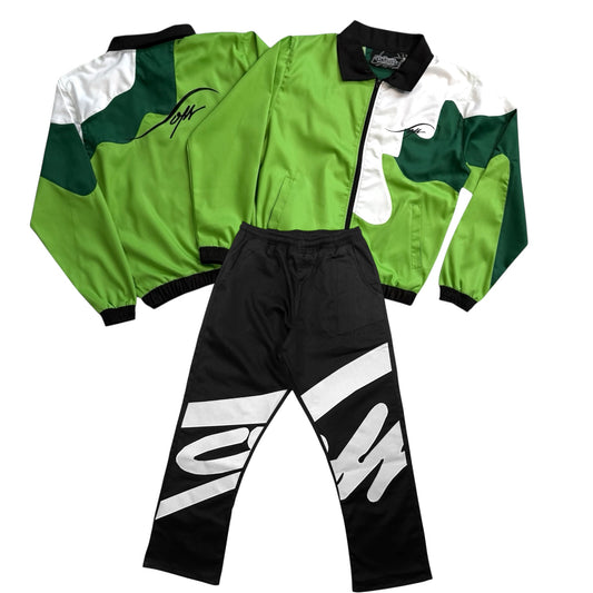Green Drips Set ( Free Pant )